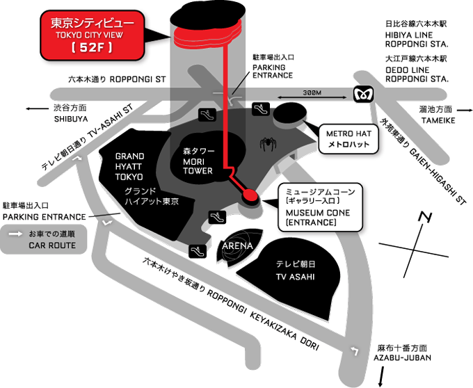 マーベル展六本木ヒルズ地図