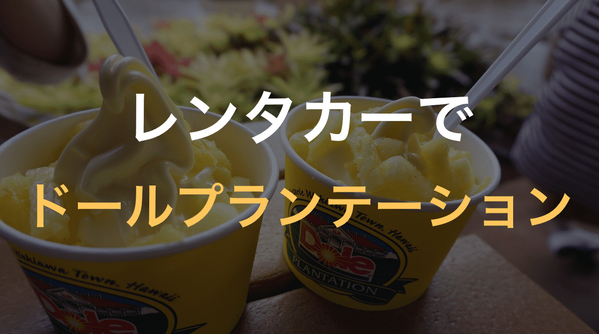 レンタカーでドールプランテーション