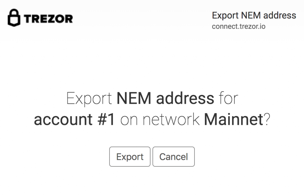 NEMをTrezor（トレザー）で管理する