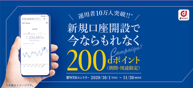 THEO＋ドコモのキャンペーン200dポイント