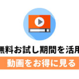 動画配信サービス(VOD)の無料お試し期間を活用して、せこいけどお得に動画を楽しもう。