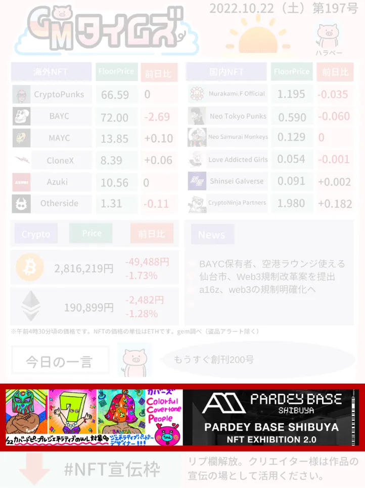 gm time(GMタイムズ) Twitter nft