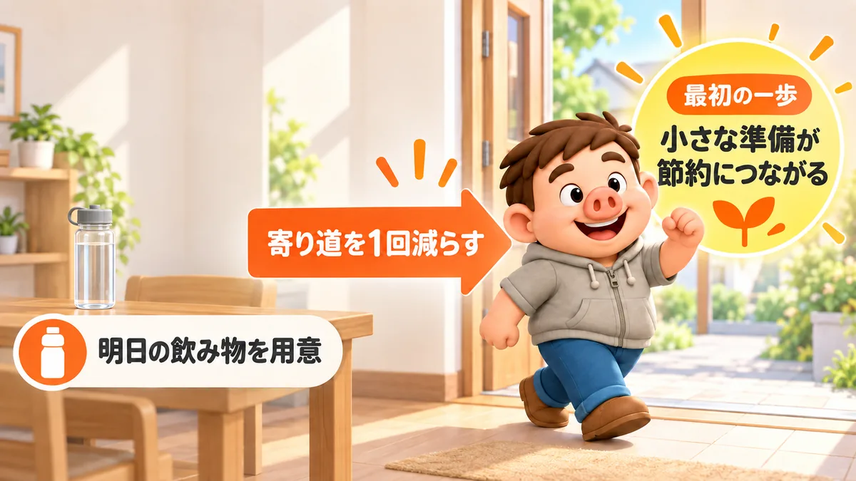明日の飲み物を用意し、目的のない寄り道を1回減らす小さな節約の始め方
