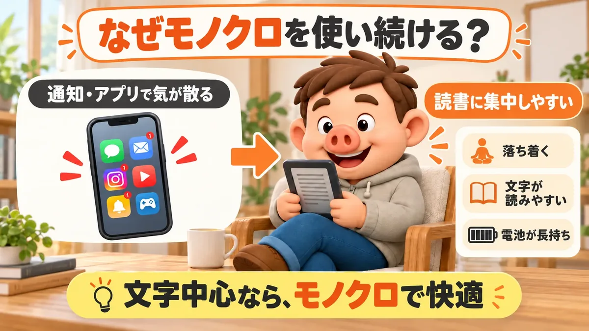 モノクロのKindle Paperwhiteを使い続ける理由