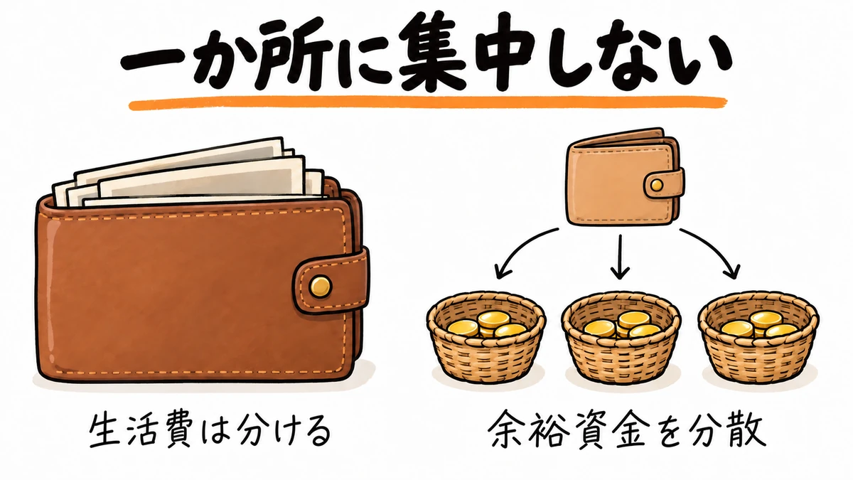 生活費を別に確保し、余裕資金を複数の貸出先へ分散する考え方
